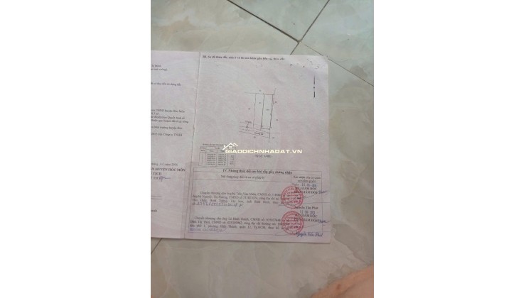 Bán Gấp Đất F0 Giá Đẹp Hơn 1tỷ7 Cho 100m2, SHR Hóc Môn, Khu Vực Đông Dân Cư, Thuận Tiện Đi Lại