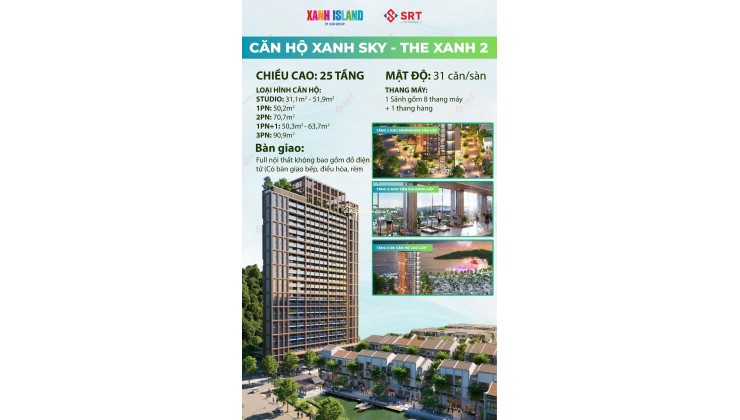  SỐNG XANH - ĐẦU TƯ CHẮC THẮNG TẠI XANH ISLAND CÁT BÀ – CHÍNH THỨC MỞ BÁN TÒA THE XANH 2 