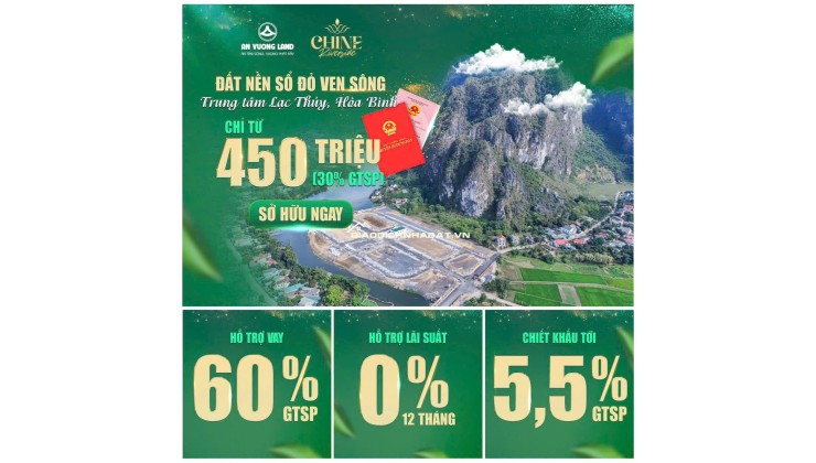 Bán đất nền dự án full thổ cư ngay trung tâm tt Chi Nê giá từ 14tr/m2