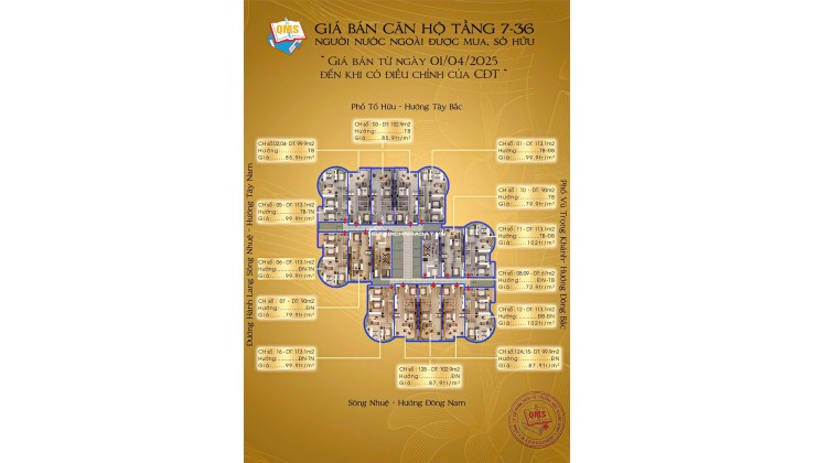 Mở bán căn hộ cao cấp tại chung cư QMS TOP TOWER - TÓ HỮU