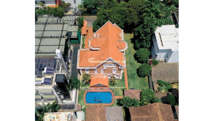 Bán BiệtThự Mặt Tiền Đường Số 6 – Gần Trần Ngọc Diện, Thảo Điền, Quận 2 – 725.3m², 3 Tầng, Sân Vườn & Hồ Bơi – Giá 120 Tỷ TL