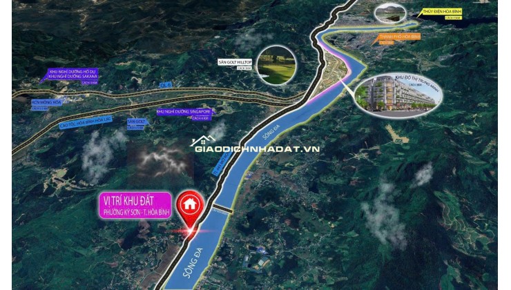  SIÊU PHẨM VIEW SÔNG ĐÀ - XÃ HỢP THÀNH - THÀNH PHỐ HÒA BÌNH – 2 MẶT TIỀN