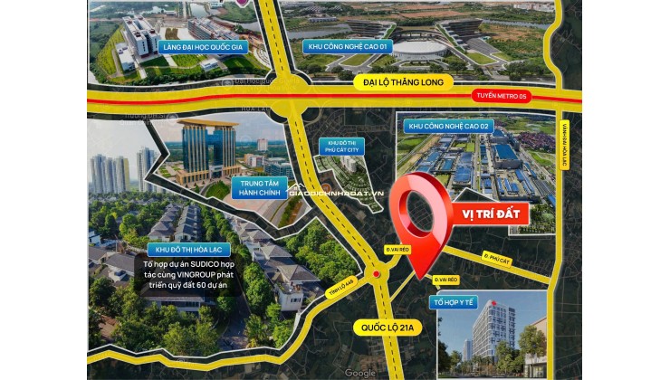 Đất độc quyền- vị trí tiềm năng tăng giá nhất Hòa Lạc