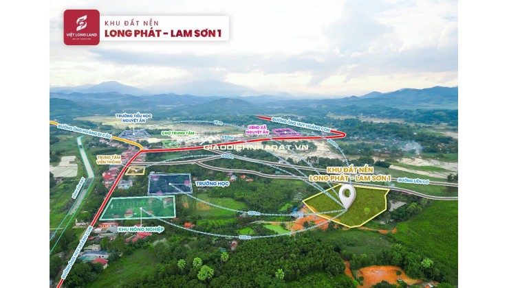 SIÊU PHẨM ĐẤT NỀN LONG PHÁT - LAM SƠN 1  Sổ Đỏ Riêng, Giá Chỉ Từ 120 Triệu/Lô, Cơ Hội Sinh Lời Cao 