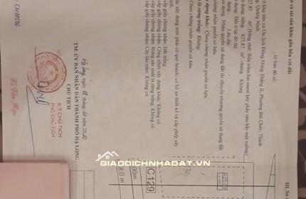Bán  đất biệt thự Cái Dăm -phường Bãi Cháy - TP Hạ Long.