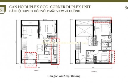 Chính chủ bán căn góc Duplex The Senique tầng đẹp view bể bơi và nhà hát Gia Lâm