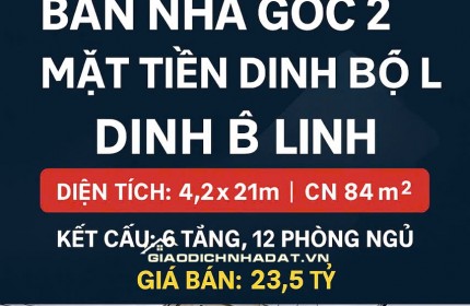 BÁN NHÀ GÓC 2 MẶT TIỀN ĐẸP NHẤT ĐINH BỘ LĨNH – GIÁ TỐT KHÓ TÌM
