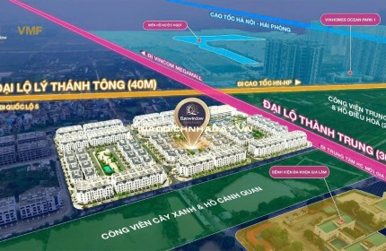 Bán suất ngoại giao liền kề Eurowindow Twin Parks Gia Lâm view công viên