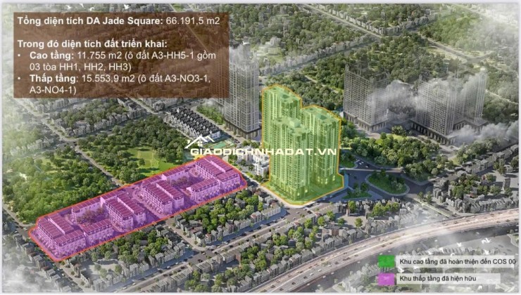  Jade Square Tây Hồ Tây – Tòa đẹp nhất – Giá từ 100Tr/m² – CK 9%