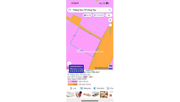 Bán nhà mặt phố Xô Viết Nghệ Tĩnh, Vũng Tàu, DT 755m2, giá 85 tỷ, sổ hồng.