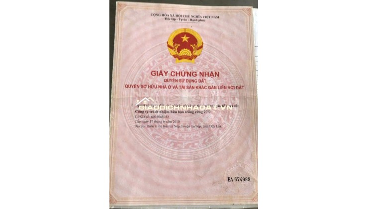 200 Hecta Đất Nông Lâm H. Ea Sup, Mặt Tiền QL 29, Giá Đầu Tư chỉ 25 tỷ