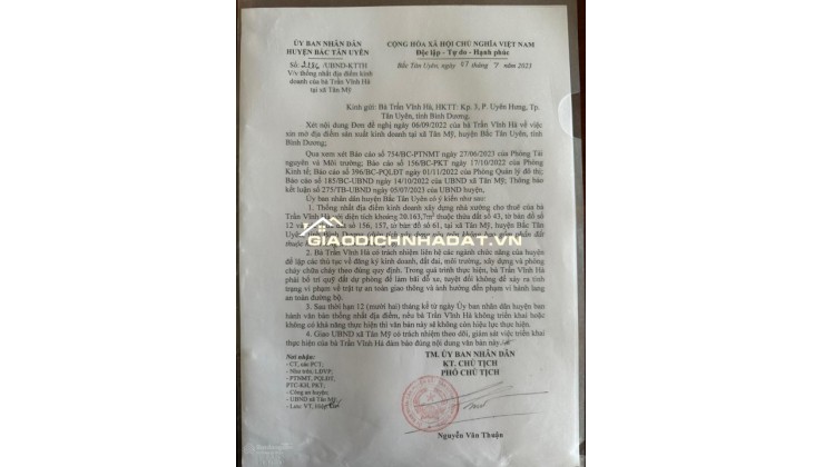 Bán đất tại đường Vành Đai 4, Xã Tân Mỹ, Bắc Tân Uyên, Bình D Tân Uyên, Bình Dương, 26 tỷ, 21000 m2
