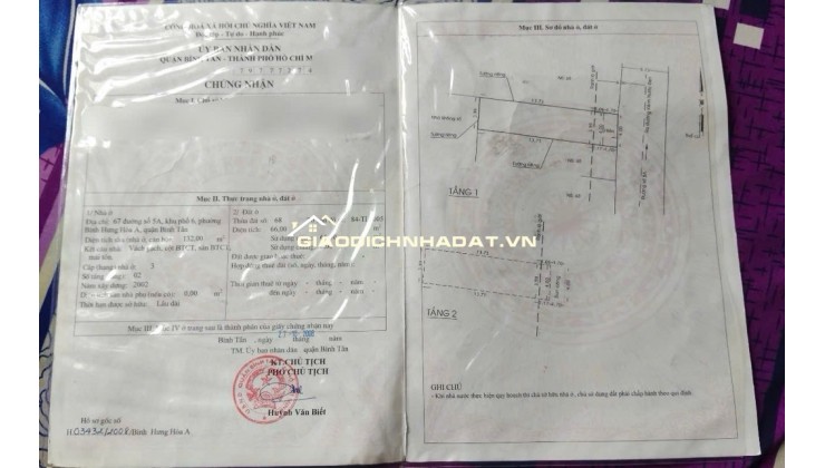 Chính chủ bán nhà 67 Đường số 5A Bình Hưng Hòa A Bình Tân