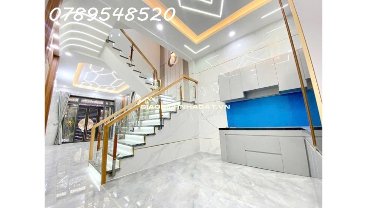BÁN NHÀ 4 TẦNG MỚI – HẺM XE HƠI THÔNG – GẦN LÊ VĂN QUỚI – GIÁ HƠN 6 TỶ