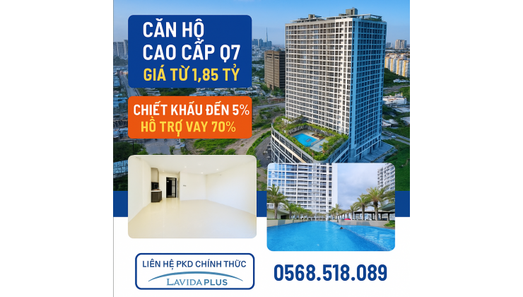 LAVIDA PLUS - Cần bán căn hộ 2PN - 2WC | 74m² | Nhà thô | Mua trực tiếp từ Chủ đầu tư