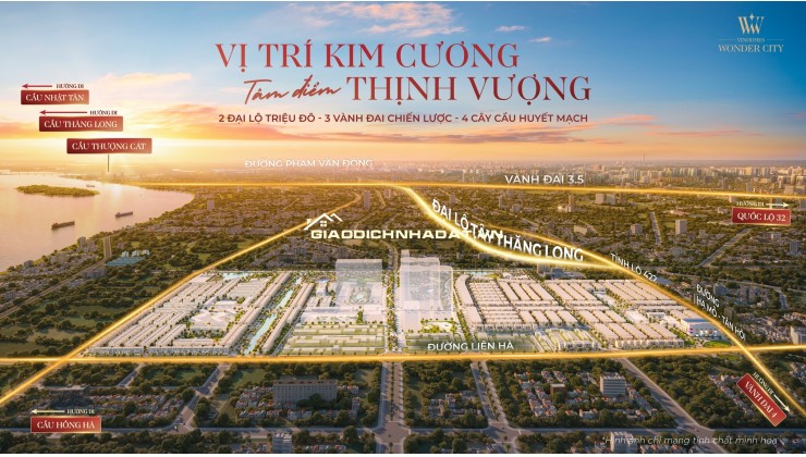 Vinhomes Wonder City - Đan Phượng. -Quỹ Căn Đẹp Giá Tốt Từ Chủ Đầu Tư