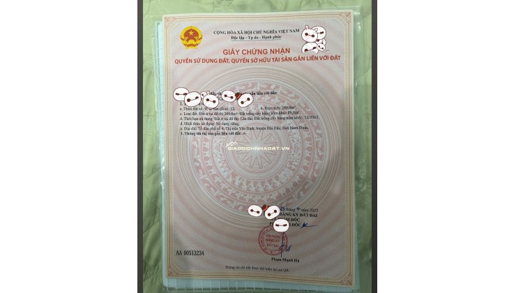 Chính Chủ Cần Bán Nhà Hải Hậu Nam Định Giá 9.8 Tỷ