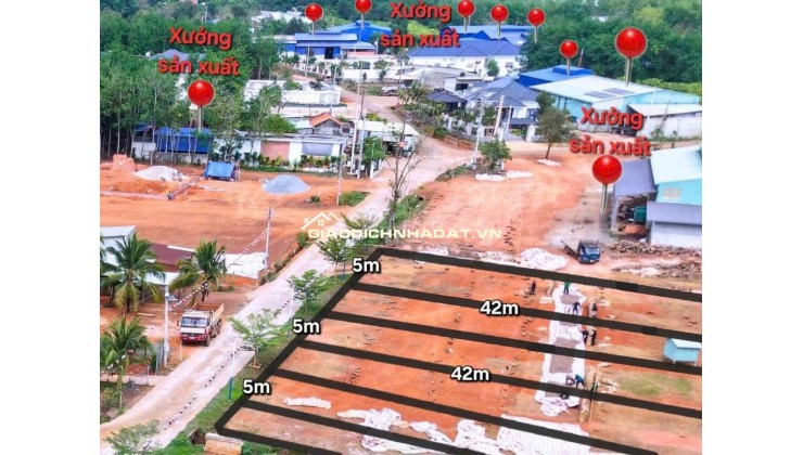 190TR sở hữu lô đất thổ cư 200m² ngay KCN 2.000ha, đường 8m
