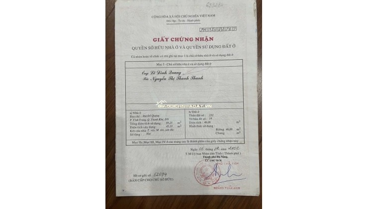BÁN NHÀ MẶT TIỀN 132 ĐỖ QUANG, 46M 3 TẦNG 3PN3VS HƯỚNG ĐÔNG NAM. 6,9TỶ, LH 0905113070.