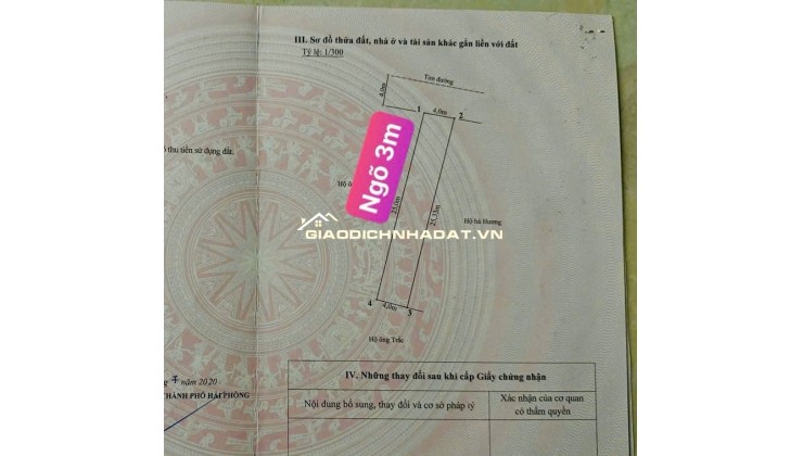Bán lô góc mặt đường Cát Khê, Tràng Cát, Hải An, Hải Phòng