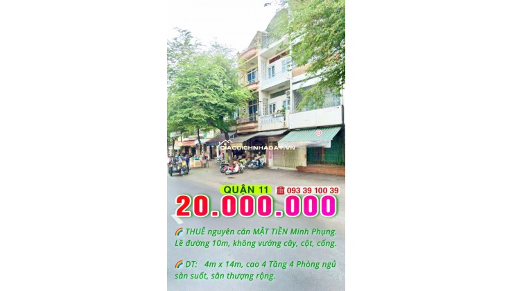 20 Triệu: NGUYÊN CĂN MẶT TIỀN QUẬN 1, CHỢ BẾN THÀNH, NHÀ MỚI 3 TẦNG 3 PHÒNG CÓ NỘI THẤT. 0933910039