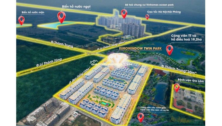 BÁN LIỀN KỀ 15 TỶ Ô TÔ ĐỖ CỬA KINH DOANH, TRUNG TÂM GIA LÂM CẠNH CÔNG VIÊN HỒ ĐIÈU HOÀ 31 HA 0931711838