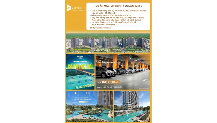 Dự án Masterise Home Tại Vinhomes Ocean Park 2 Đáng Để Mua Giá Chỉ có 55tr/m2. LH 0904910091