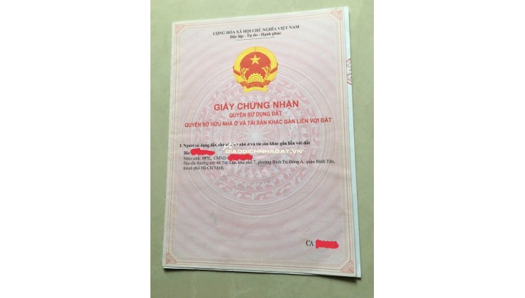 Chính chủ Bán nhà MT Đường 7m Công nghệ mới Vĩnh Lộc B 92m2, Nhỉnh 4Tỷ