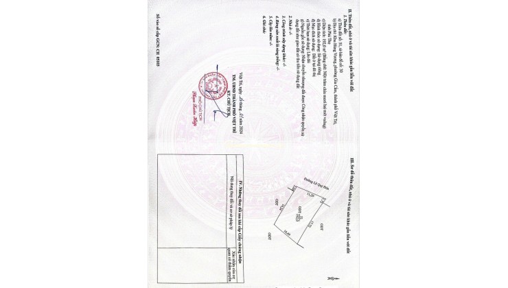 CHÍNH CHỦ CẦN BÁN LÔ ĐẤT CÓ VỊ TRÍ ĐẸP TẠI KHU VÂN CƠ - P.MINH PHƯƠNG - VIỆT TRÌ - PHÚ THỌ