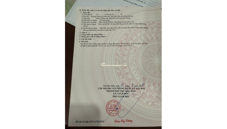 BÁN NHÀ PHÚ LỢI, HẺM 322 HUỲNH VĂN LŨY, DT 101M2, SHR, 2.96 TỶ. LH:0931850123.