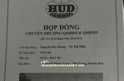  CƠ HỘI ĐẦU TƯ CỰC TỐT TẠI KĐT PHƯỚC LONG – TRUNG TÂM NHA TRANG 