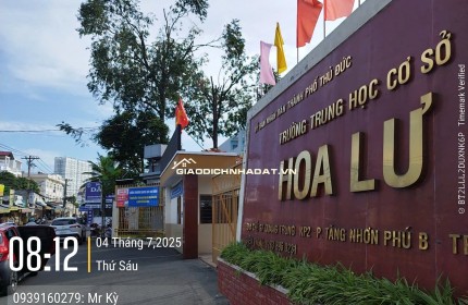 NHÀ 2 TẦNG NGAY TRƯỜNG HOA LƯ, 5PN, HẺM XE HƠI 7 CHỖ. 51TR/M2,