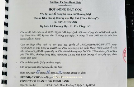 NEW GALAXY – SHOPHOUSE SL.12, 150M², GIÁ 5 TỶ - VỊ TRÍ VÀNG DĨ AN, BÌNH DƯƠNG