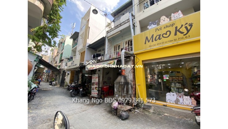 Nhà 69m2 Lê Văn Sỹ Q3, Giá 6.6 tỷ. Hẻm thông, cách HXH 20m, đẹp, tiện cho thuê