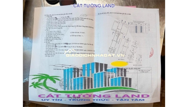 Bán nhà 81m2, 4 Tầng -- MTKD Ỷ Lan, Hiệp Tân, Tân Phú – gần CV Đầm Sen --  chỉ 10.3 tỷ