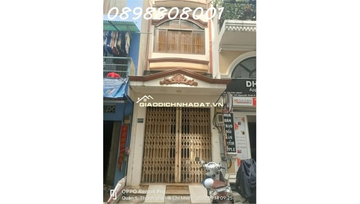 BÁN NHÀ QUẬN 5 - ĐƯỜNG NGUYỄN TRÃI HẺM Ô TÔ THÔNG PHAN VĂN TRỊ – GIÁ 10 TỶ