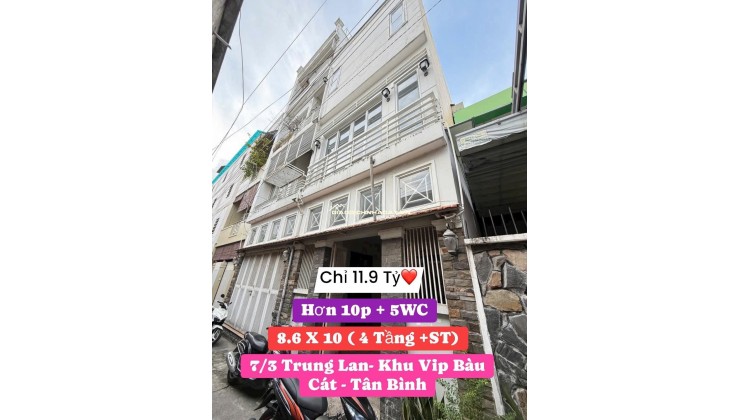 Bán Nhà Hẻm Xe Hơi 7/3 Trung Lang, P12, Tân Bình