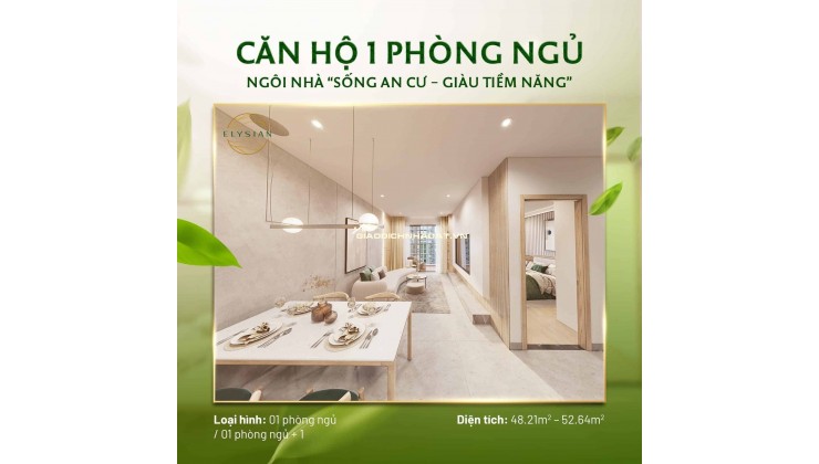 Căn hộ Elysian quận 9, rổ hàng đa dạng các căn từ 1,2,3PN giá tốt view đẹp, mua ngay trực tiếp CĐT, CK 8%, Thanh toán 5% ký HĐMB