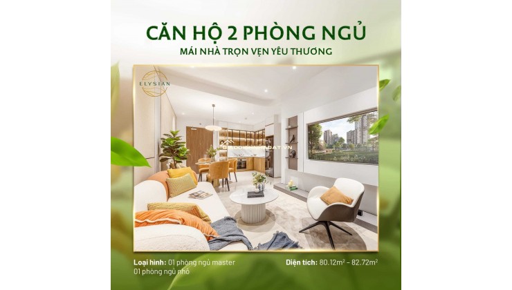 Căn hộ Elysian quận 9, rổ hàng đa dạng các căn từ 1,2,3PN giá tốt view đẹp, mua ngay trực tiếp CĐT, CK 8%, Thanh toán 5% ký HĐMB