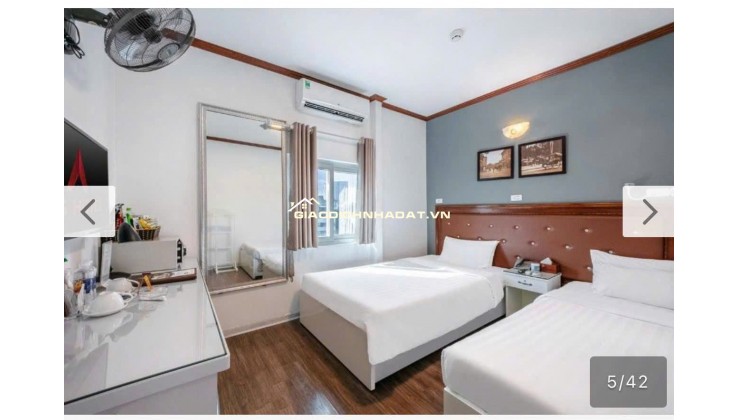 Lô góc khách sạn 67 phòng – Lò Đúc – 9 tầng – 281m² – doanh thu 370tr/th – giá 171 tỷ