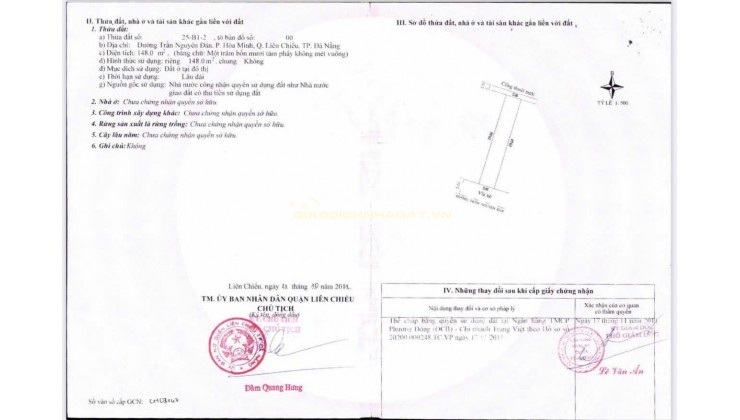 CẦN BÁN BIỆT THỰ 2 LÔ - DIỆN TÍCH LỚN - TRẦN NGUYÊN ĐÁN, HOÀ MINH - GẦN BIỂN