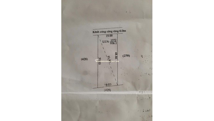 BÁN ĐẤT TẠI HUYỆN CHÂU THÀNH, TIỀN GIANG, 936,1 M2 SẴN SHR CHỈ 800 TRIỆU LH:0367463513.