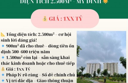  CHÍNH CHỦ BÁN ĐẾ CHUNG CƯ TẦNG 1 DIỆN TÍCH 2.500m² - MỸ ĐÌNH 