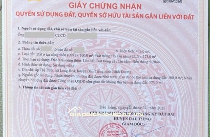 Lô góc ngay mặt tiền đường tỉnh ĐT750 nằm sát KCN giá 3,7tr/m2
