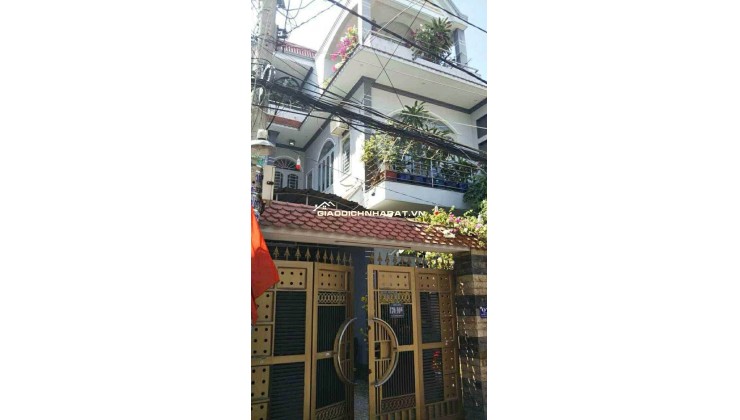 Biệt thự phố 8x17m 3tầng 6PN hẻm xe hơi Trưng Vương 3, Hóc Môn