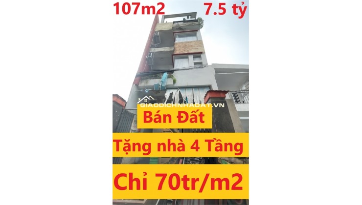 Bán nhà 107m2, 4 Tầng – Hoàng Xuân Nhị thông Trịnh Đình Trọng, Tân Phú – Chỉ 7.5 tỷ