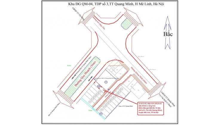B.á.n đất đấu giá tổ 3 (Giai Lạc), xã Quang Minh, HN, DT80m, MT5m, vỉa hè, ôtô, g.i.á đầu tư 4.xtỷ, Lh 0869344682