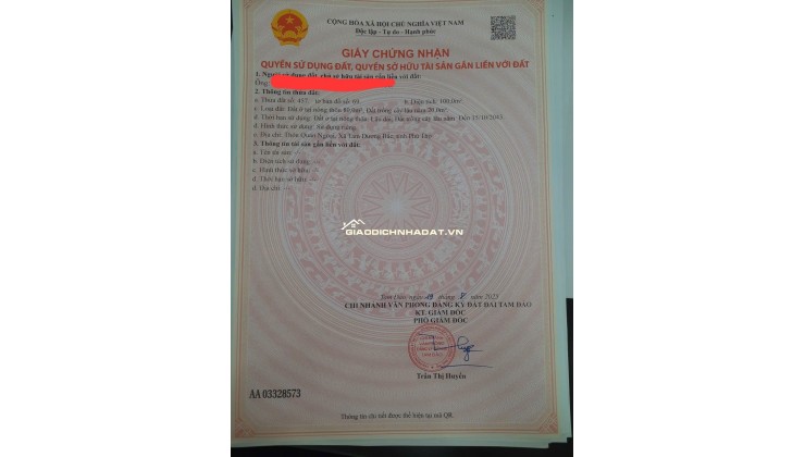 Bán đất nền tại Vĩnh Phúc