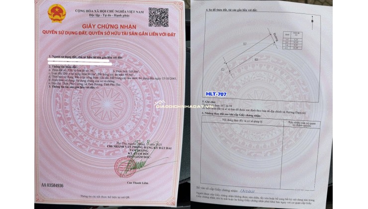 Bán đất thổ cư tại Tam Dương, Vĩnh Phúc