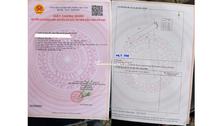 Bán đất thổ cư tại Tam Dương, Vĩnh Phúc